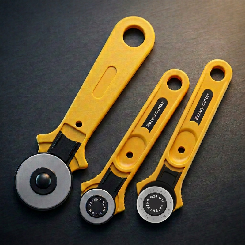 Cutter rotatif jaune de trois tailles
